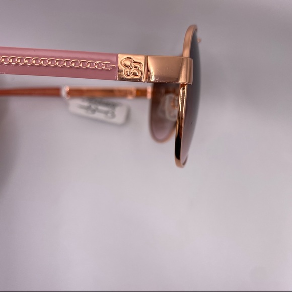 NWT Jessica Simpson Pink & Gold Aviator style Sunglasses - Picture 5 of 8